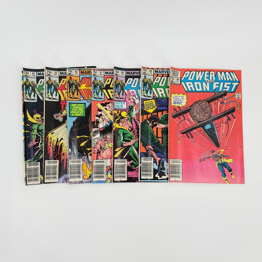 Marvel Power Man Iron Fist #88-94 1982 Newsstand Comic Book Lot 7 Issues